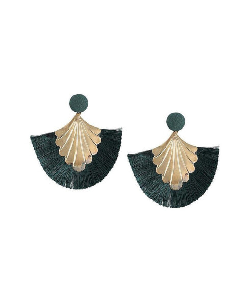 Women's Gold Tassel Drop Earrings