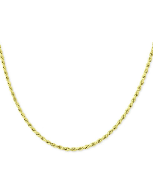 Sterling Silver Necklace, 18" Diamond Cut Rope Chain