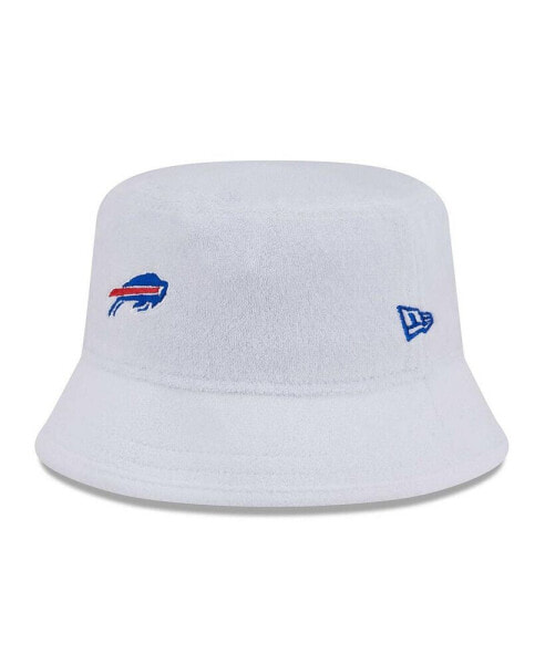 Men's White Buffalo Bills Court Sport Terry Bucket Hat