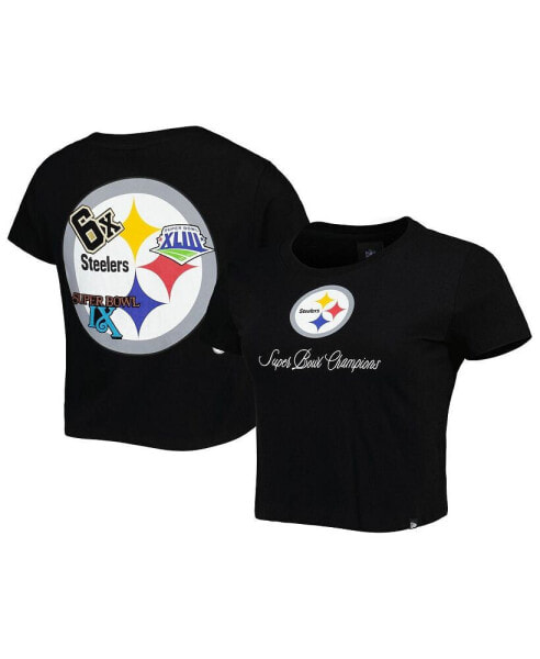 Women's Black Pittsburgh Steelers Historic Champs T-shirt