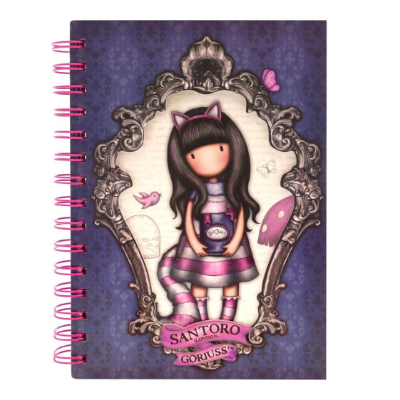 SANTORO LONDON Cameo Gorjuss™ Cheshire Cat Notebook