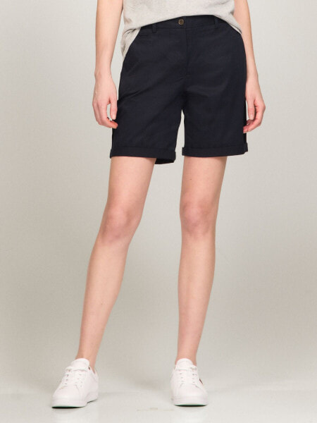 Solid Stretch Cotton 7" Chino Short