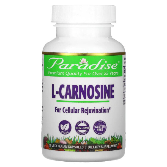 Аминокислоты Paradise Herbs L-Carnosine, 60 капсул.