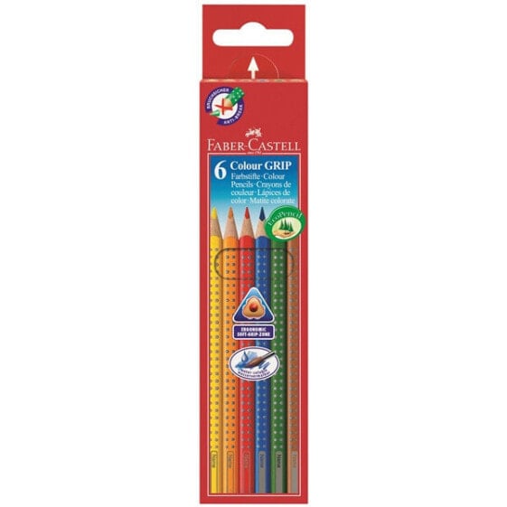 FABER-CASTELL GRIP - Blue,Brown,Green,Orange,Red,Yellow - 6 pc(s)