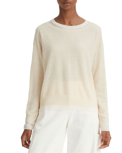 Vince Double Layer Alpaca, Wool, & Silk-Blend Sweater Women's