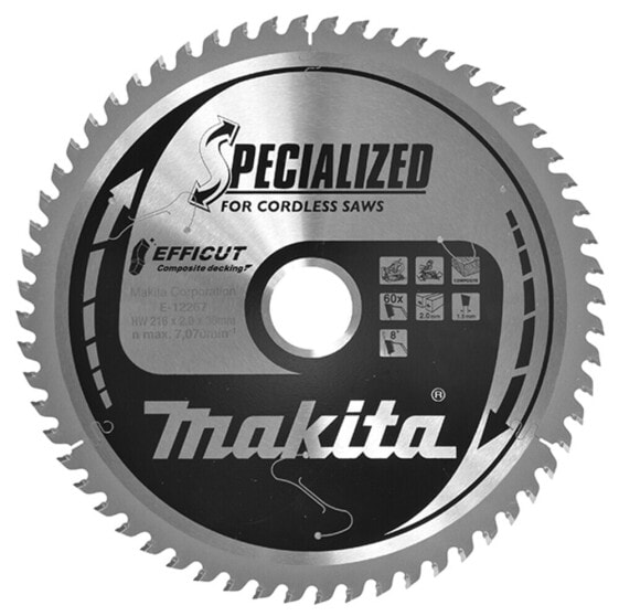 Makita E-12267 - Plastic - Wood - 21.6 cm - 3 cm - 7070 RPM - 2 mm - Makita