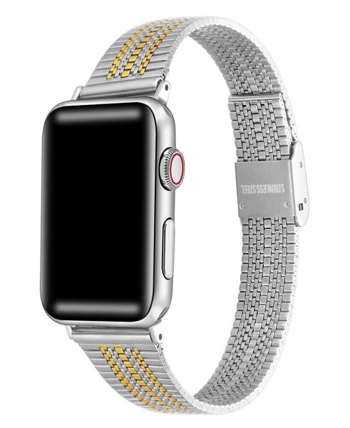 Unisex Eliza Stainless Steel Bicolor Band for Apple Watch Size- 38mm, 40mm, 41mm