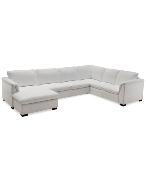 Arond 144" 3-Pc. Leather Sectional with Chaise, Created for Macy's