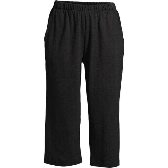 Women's Sport Knit High Rise Elastic Waist Capri Pants