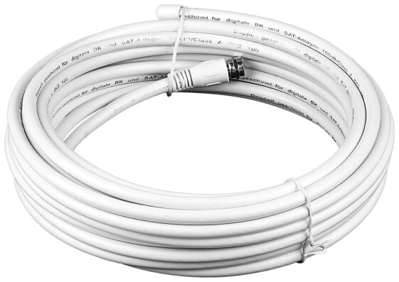Goobay 100 dB Coaxial Antenna Cable Set - 20 m - F-type - Coaxial - White