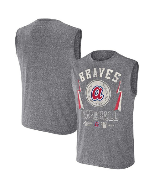 Men's Darius Rucker Collection by Charcoal Atlanta Braves Muscle Tank Top