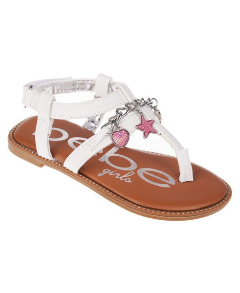 Big Girl's Strappy Sandal with Metal Chain and Sea Charms Polyurethane Sandals