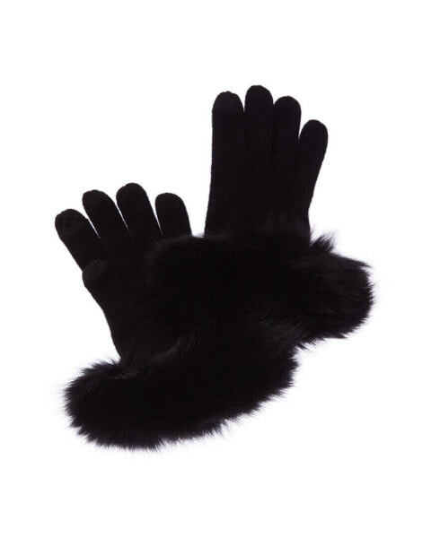 Sofiacashmere Tech Cashmere Gloves Women's Black Os
