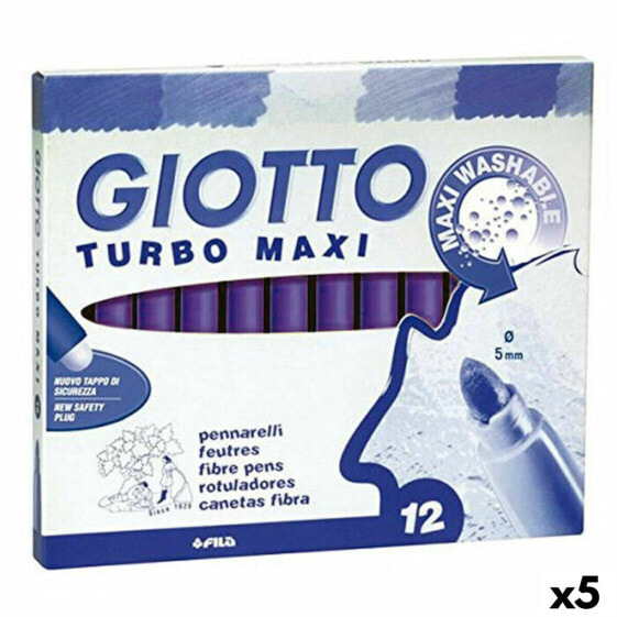 Набор маркеров Giotto Turbo Maxi Фиолетовый (5 штук)