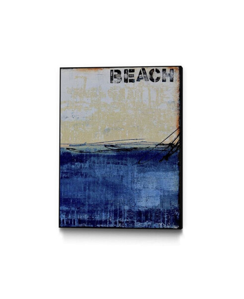 28" x 22" Beach 45 II Art Block Framed Canvas