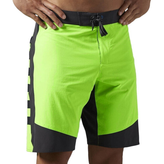 Мужские шорты спортивные зеленые черные для бега Reebok OS Cordura 1SH