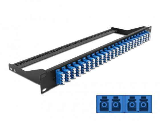 Delock 43398 - Fiber - LC - Black - Blue - Rack mounting - 1U - 482.6 mm