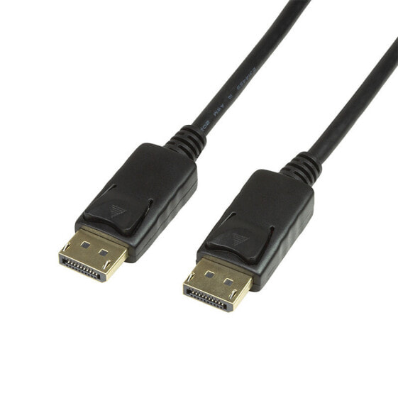 LogiLink CV0077 - 10 m - DisplayPort - DisplayPort - Male - Male - Black