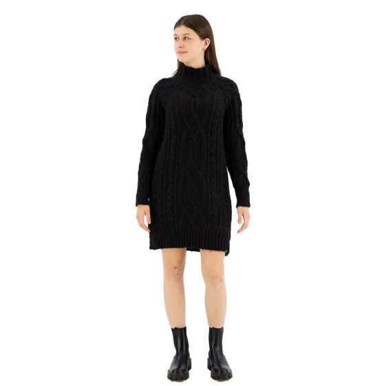 SUPERDRY Cable Mock Neck Long Sleeve Short Dress