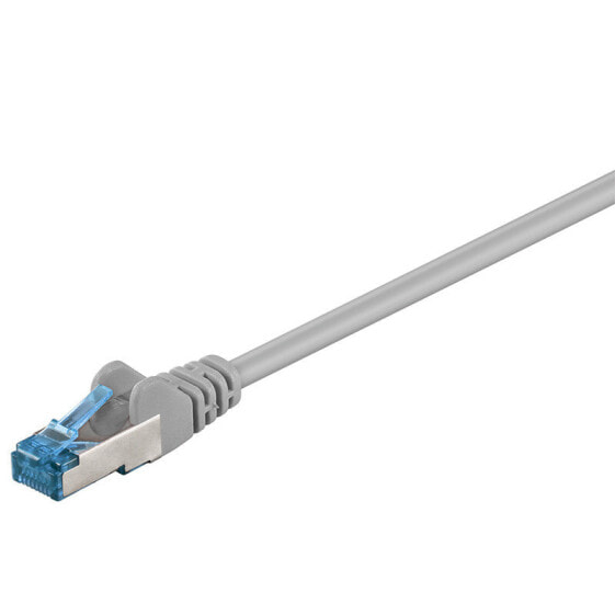 Wentronic CAT 6A Patch Cable - S/FTP (PiMF) - 0.25 m - Grey - 0.25 m - Cat6a - S/FTP (S-STP) - RJ-45 - RJ-45