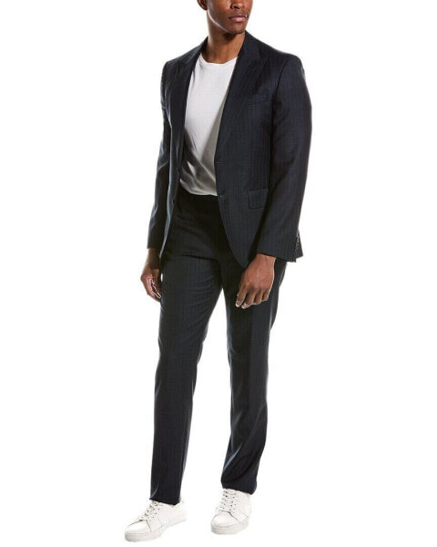 Boss Hugo Boss Wool Suit With Flat Front Pant Men's