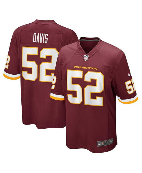 Футболка игровая Nike Jamin Davis Washington Football Team 2021 NFL Draft First Round Pick Burgundy