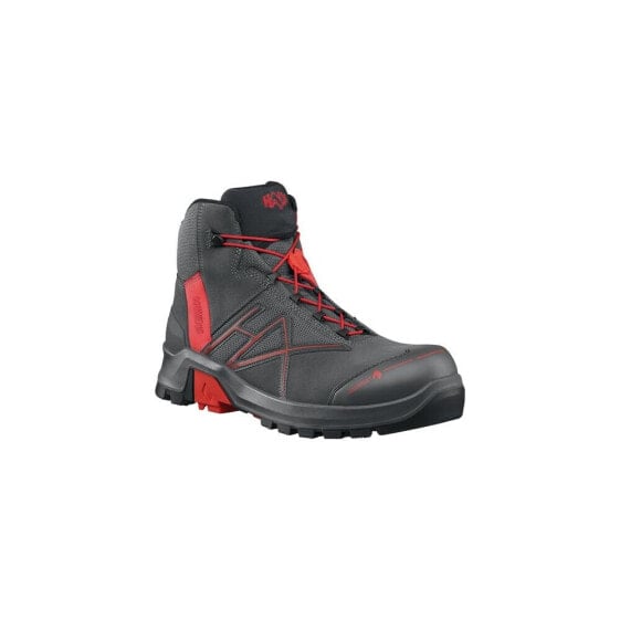 Haix Sicherheitsstiefel Connexis® GTX mid Größe 9 (43) grau/rot S3 HRO HI CI WR SRC Rindspaltleder 2.0-2.2 mm/Textil