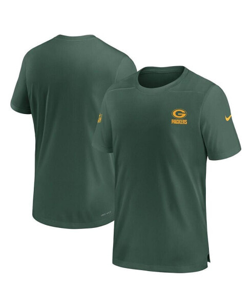 Men's Green Green Bay Packers Sideline Coach Performance T-shirt