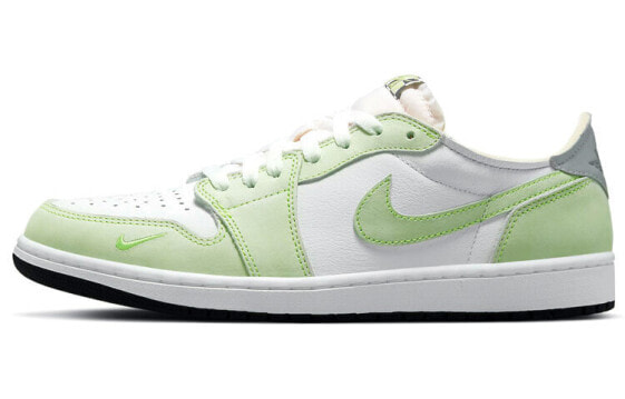 Кроссовки Nike Air Jordan 1 Retro Low White Ghost Green Black (Зеленый)