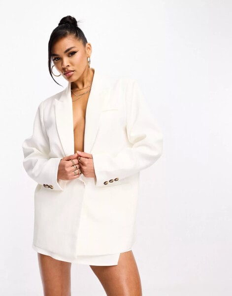 Kaiia structured tailored blazer co-ord in cream