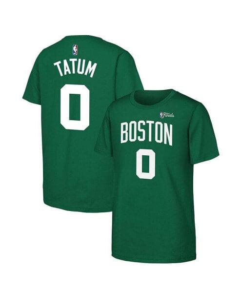 Big Boys and Girls Jayson Tatum Kelly Green Boston Celtics 2024 NBA Finals Name Number T-Shirt