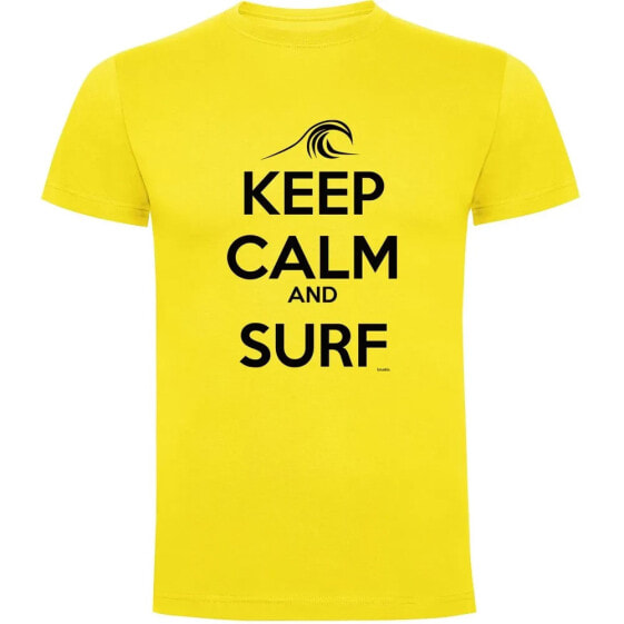 KRUSKIS Keep Calm and Surf Short Sleeve T-shirt short sleeve T-shirt