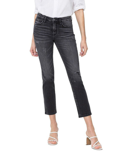 Women's Mid Rise Slim Straight Jeans