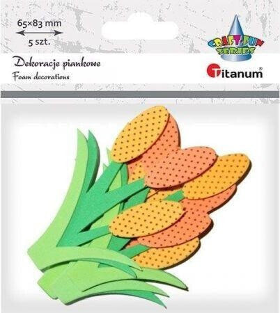 Titanum Piankowe kwiaty 3D 65x83mm 5szt