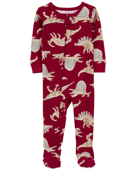 Baby 1-Piece Dinosaur 100% Snug Fit Cotton Footie Pajamas 12M