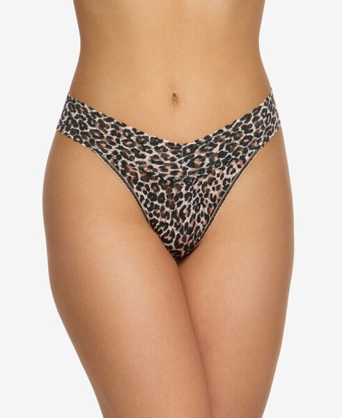 Original-Rise Printed Lace Thong