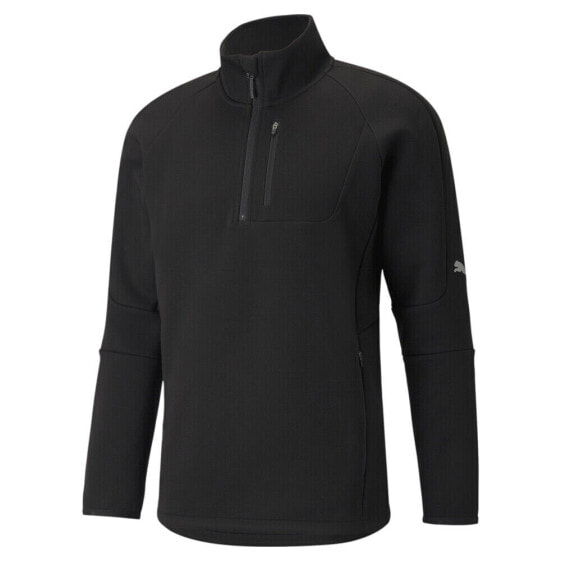 Puma Evostripe Long Sleeve Half Zip Pullover Mens Black Casual Outerwear 589419-
