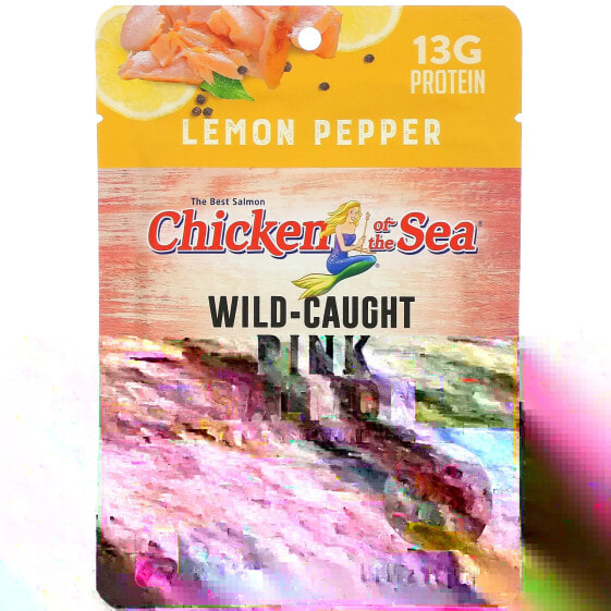 Wild Caught Alaskan Pink Salmon, Lemon Pepper, 2.5 oz (70 g)