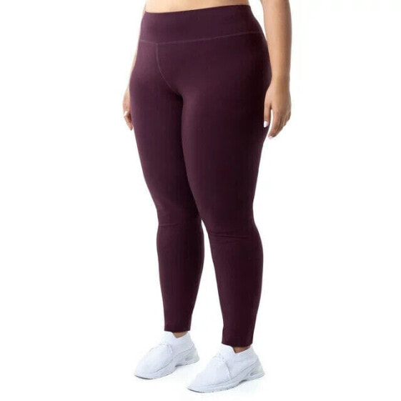 Athletic Works Core Active Legging Women's 2X 20W-22W Eggplant Cotton Stretch