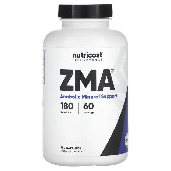 Nutricost, Performance, ZMA, 180 капсул