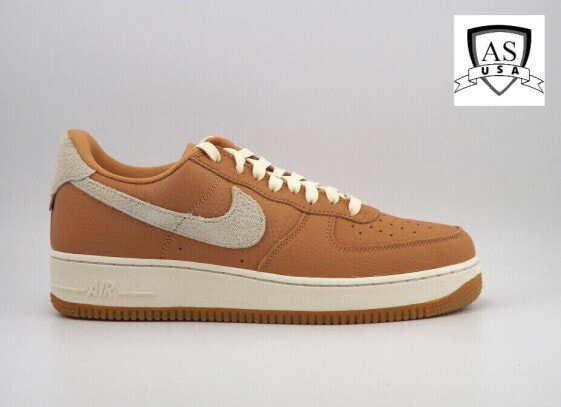 NIKE Men Air Force 1 '07 Craft Les LT Cognac Coconut DO6676 200 Men's Size 10