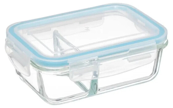 Lunch-Box aus Glas, 2-Fächer, 1