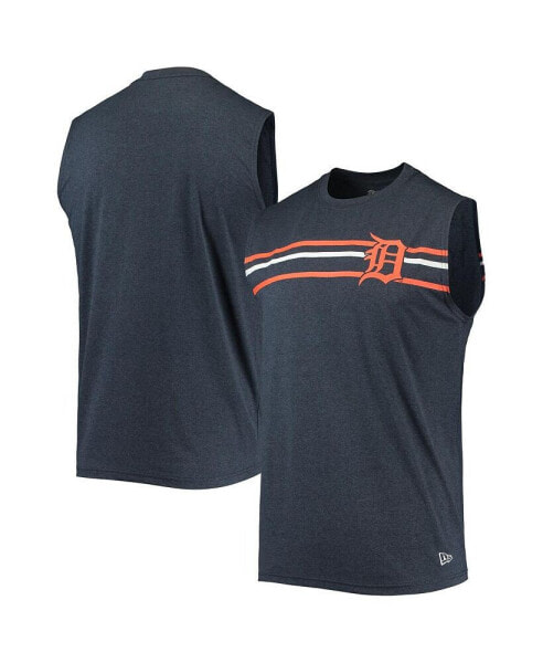 Men's Heathered Navy Detroit Tigers Muscle Tank Top