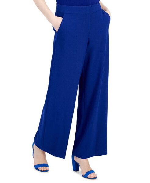 Women's Mid-Rise Wide-Leg Career Pants