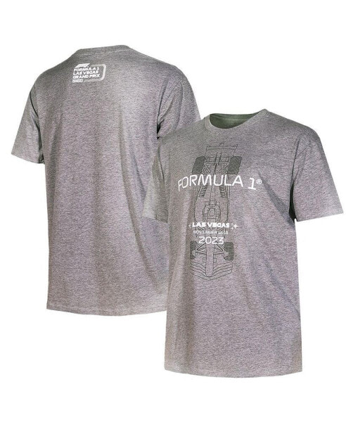 Men's and Women's Heather Gray Formula 1 Las Vegas Grand Prix Race Ready T-shirt