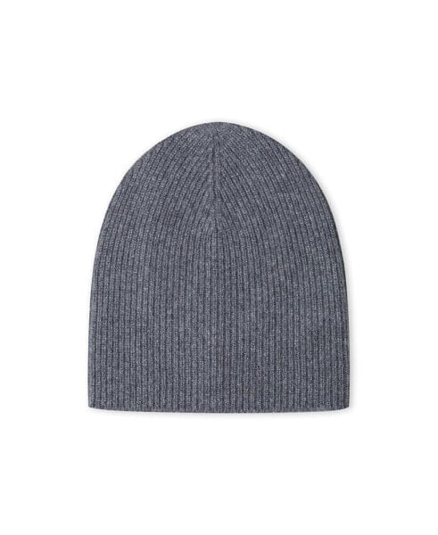 Men's Men's Ribbed Beanie, 100% Cashmere, Soft & Stretchy, Warm Hat for Winter