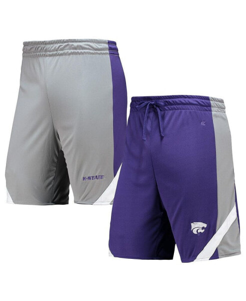 Men's Purple, Gray Kansas State Wildcats Am I Wrong Reversible Shorts