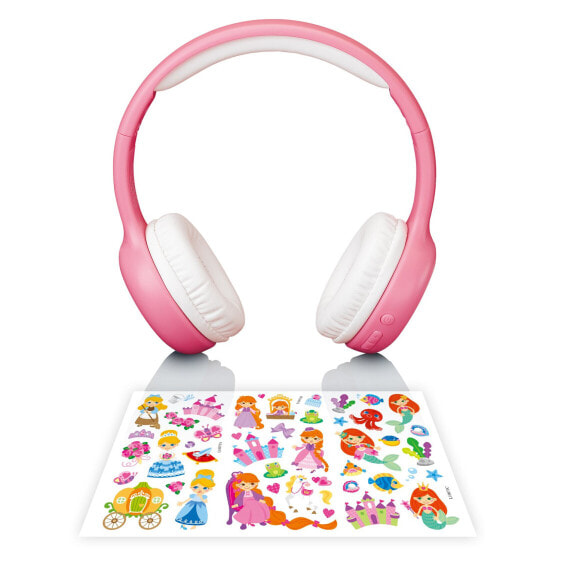 Lenco HPB-110 Kids Kopfhörer BT pink 85DB Limite akku stickers - Headphones - Wireless