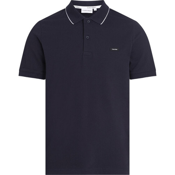 CALVIN KLEIN Stretch Pique Tipping short sleeve polo