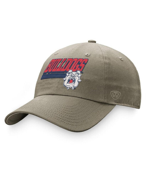 Men's Khaki Fresno State Bulldogs Slice Adjustable Hat